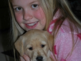 Katherine with Mr Blue