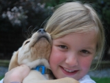 Chief Puppy Cuddler Katherine with Ben