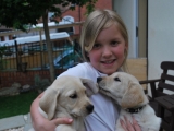 Katherine with Rufus and Dexter