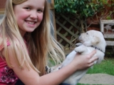 Katherine with Mr White (3 weeks)
